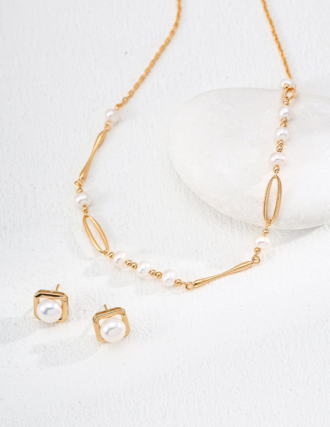 S925 Sterling Silver Designer Natural Pearl Necklace
