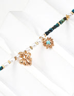 Natural Pearl Malachite Turquoise Necklace