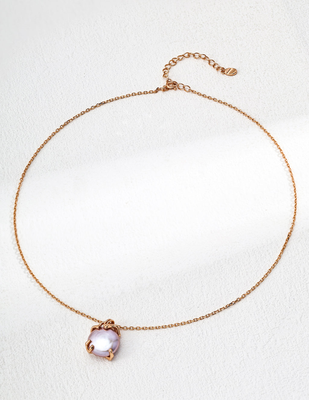 Minimalist Natural Pearl Pendant S925 Sterling Silver Necklace