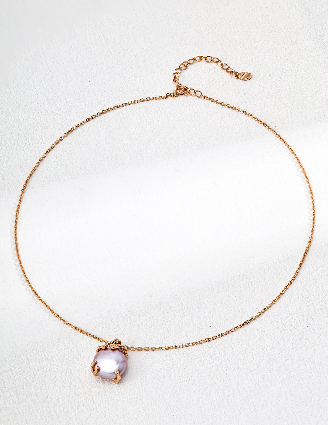 Minimalist Natural Pearl Pendant S925 Sterling Silver Necklace