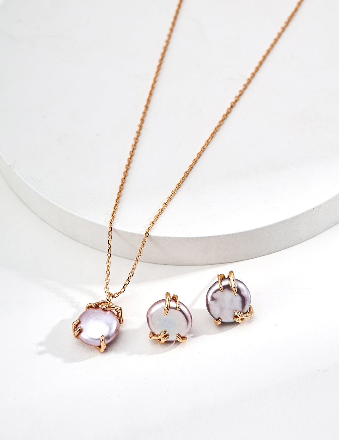 Minimalist Natural Pearl Pendant S925 Sterling Silver Necklace
