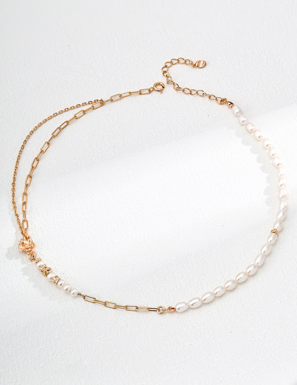 Vintage Rose Natural Pearl Set (Necklace & Bracelet)