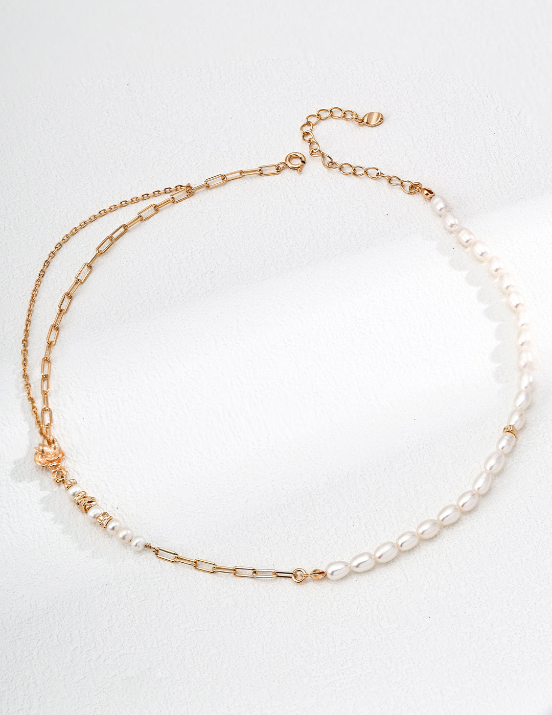Vintage Rose Natural Pearl Set (Necklace & Bracelet)