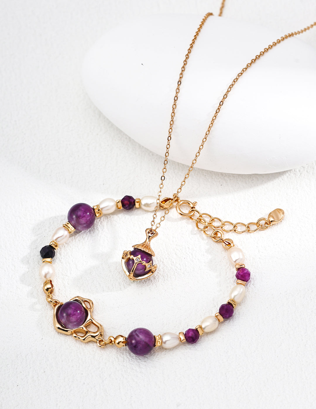 Amethyst Lucky Star 925 Silver Necklace