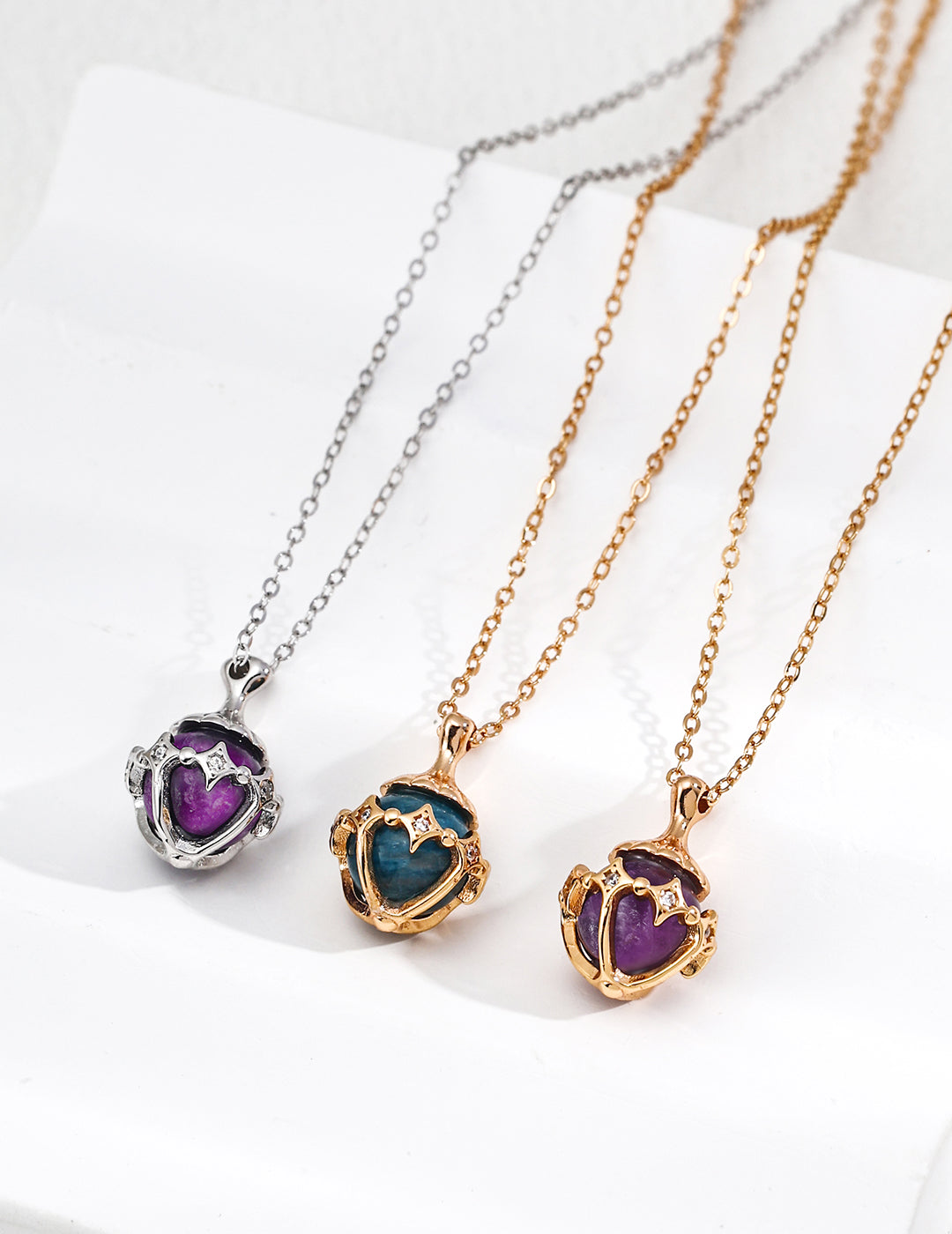 Amethyst Lucky Star 925 Silver Necklace