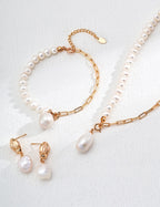 Minimalist Baroque Pearl S925 Sterling Silver Bracelet