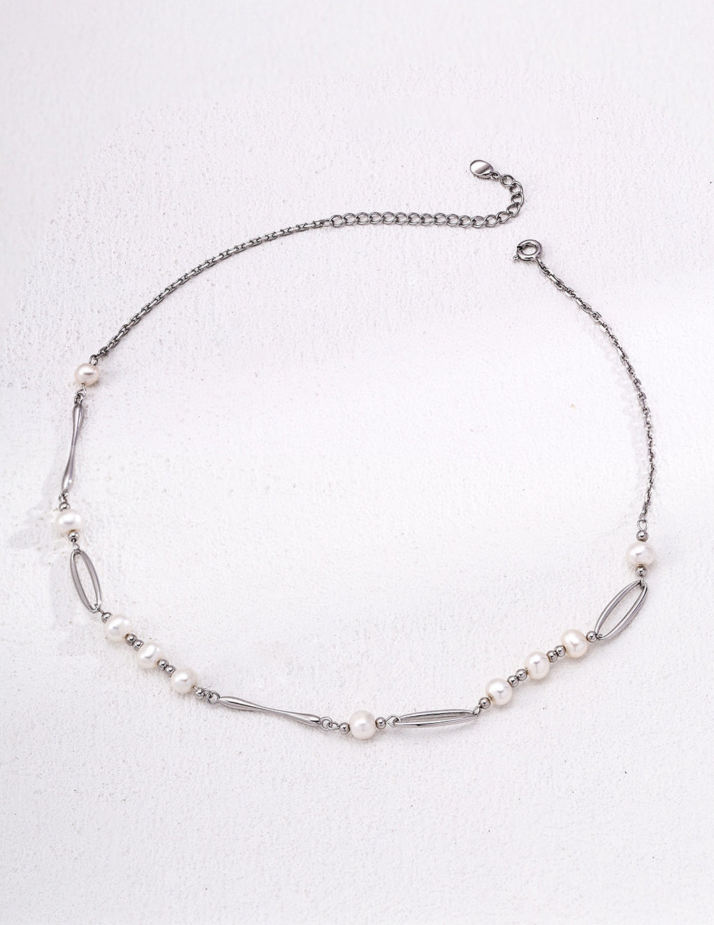 S925 Sterling Silver Designer Natural Pearl Necklace