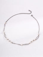 S925 Sterling Silver Designer Natural Pearl Necklace