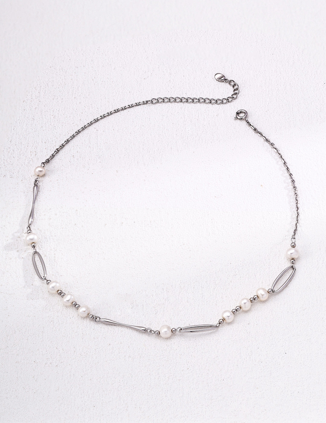 S925 Sterling Silver Designer Natural Pearl Necklace