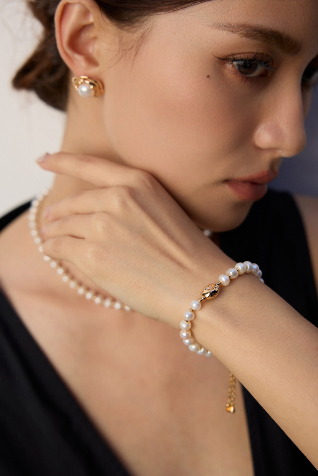 Minimalist Natural Pearl S925 Sterling Silver Bracelet