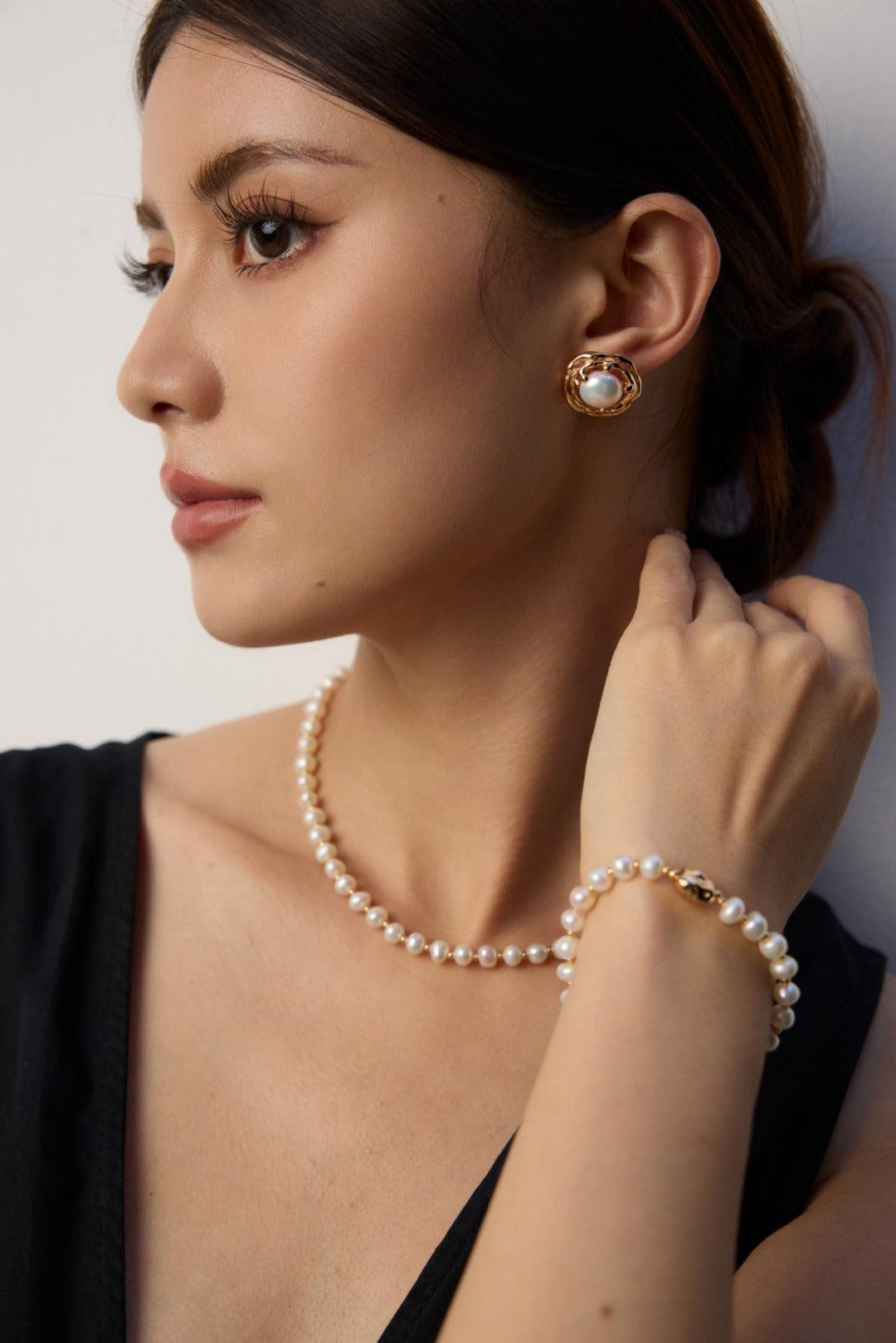 Minimalist Natural Pearl S925 Sterling Silver Bracelet