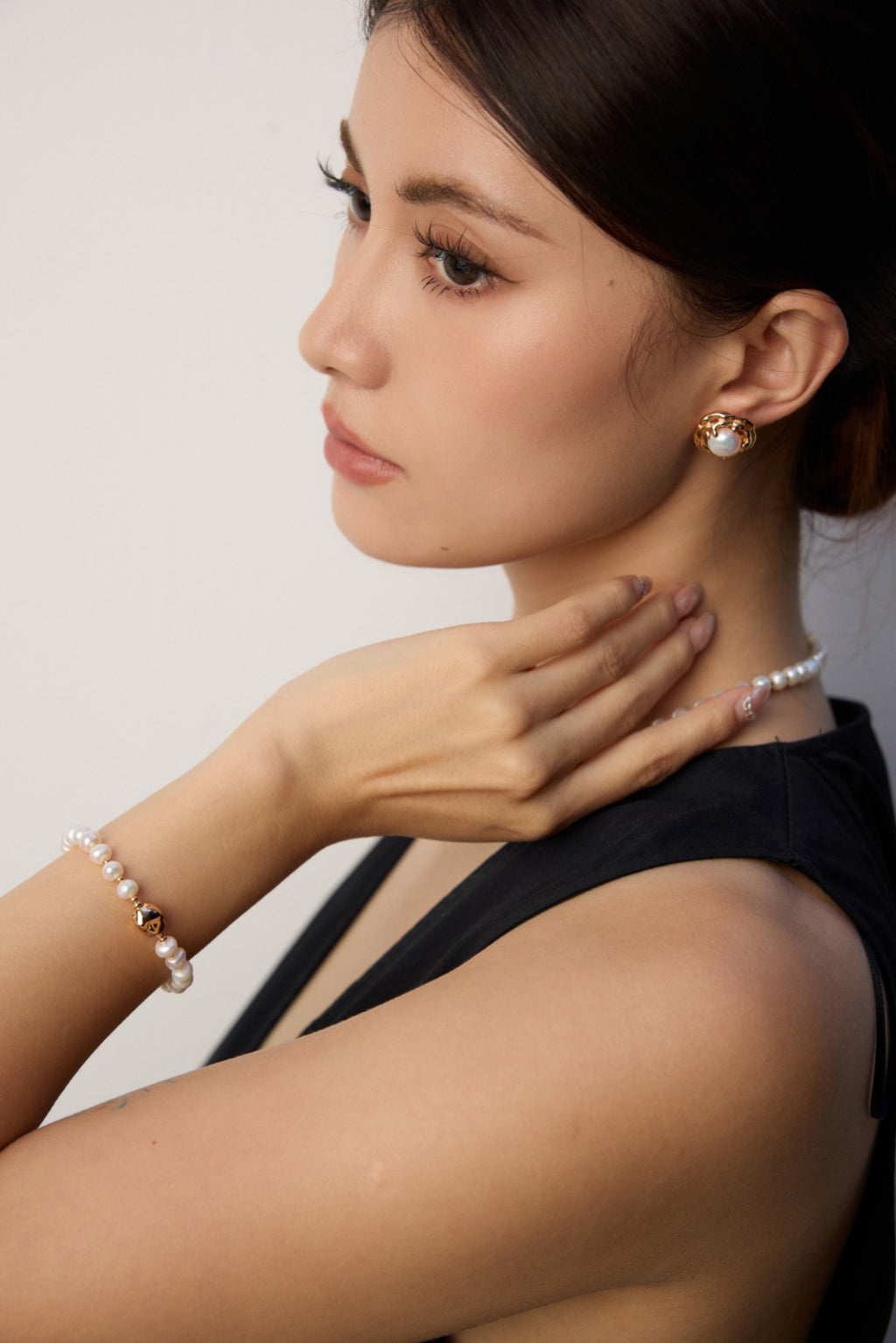 Minimalist Natural Pearl S925 Sterling Silver Bracelet