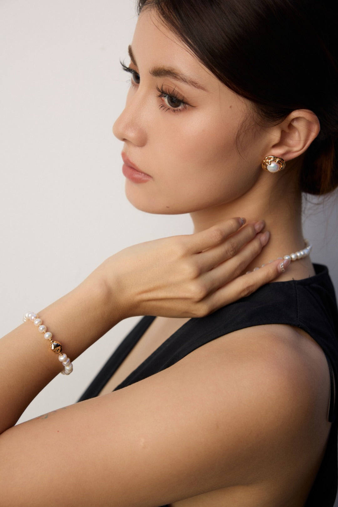 Minimalist Natural Pearl S925 Sterling Silver Bracelet