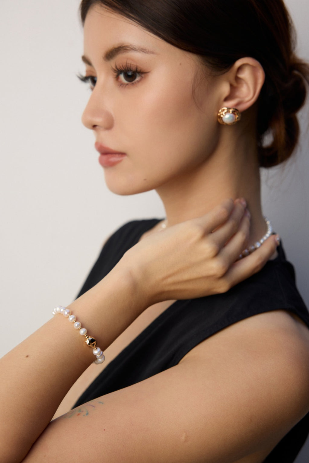 Minimalist Natural Pearl S925 Sterling Silver Bracelet