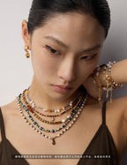 Natural Pearl, Lapis Lazuli & Turquoise Necklace & Bracelet
