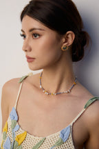 Natural Pearl & Blue Spot Jasper Beeswax 925 Silver Set
