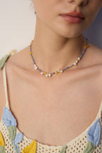 Natural Pearl & Blue Spot Jasper Beeswax 925 Silver Set