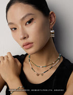 Natural Pearl Malachite Turquoise Necklace