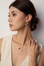 Aquarius Natural Lapis Lazuli Pendant S925 Silver Necklace