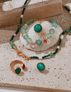 Natural Pearl, Green Fluorite & Zircon S925 Silver Bracelet