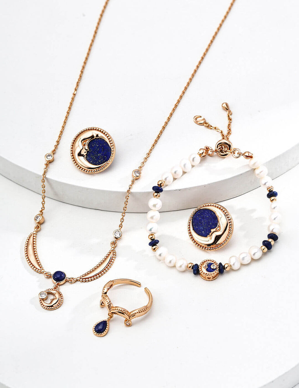 Close-up of natural Lapis Lazuli with golden pyrite specks resembling a starry night sky, celebrated for its celestial elegance.