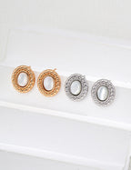Both Vintage Gold and Silver plating options for the shell stud earrings.