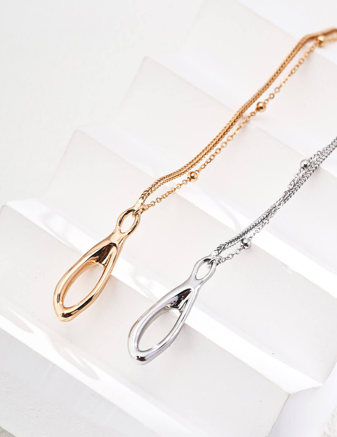 Flat lay of the delicate S925 silver bracelet on a neutral background.