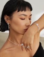 Casual outfit with fluid design bracelet