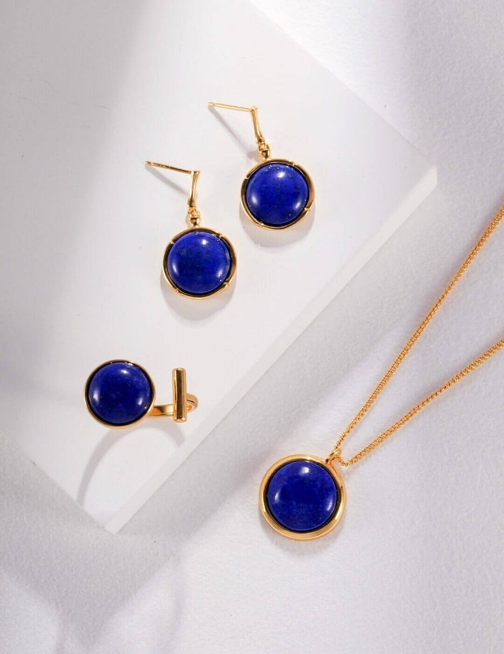 ophistication Lapis Lazuli earrings in lifestyle setting, perfect fusion of vintage charm and contemporary style.