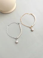 Minimalist Baroque Pearl S925 Sterling Silver Bracelet