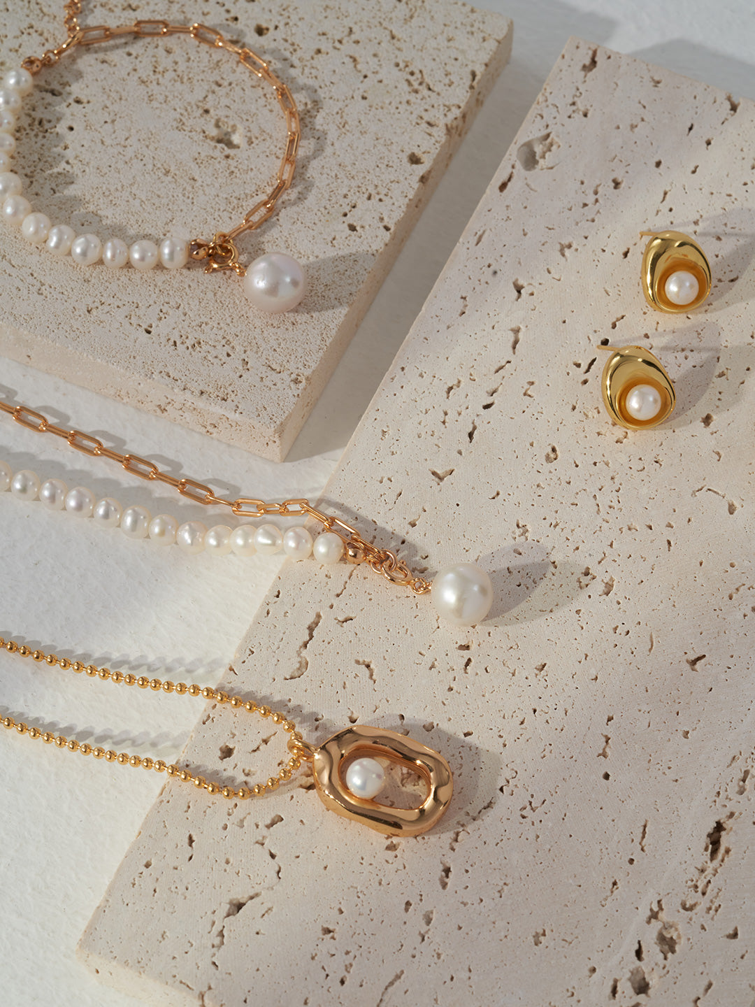Minimalist Baroque Pearl S925 Sterling Silver Bracelet