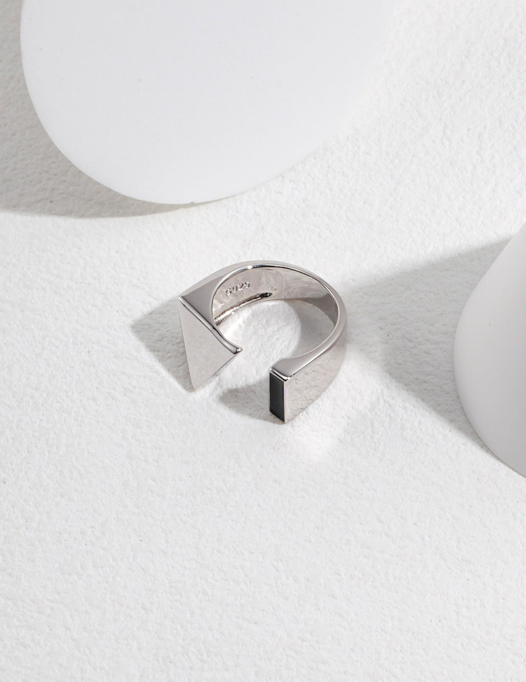 S925 Sterling Silver Smooth Enamel Drop Ring