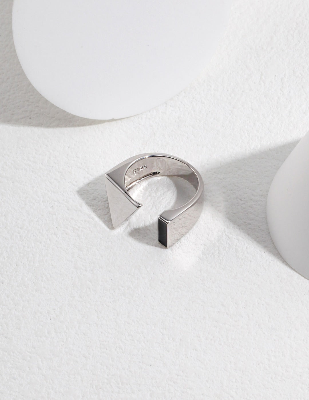 S925 Sterling Silver Smooth Enamel Drop Ring
