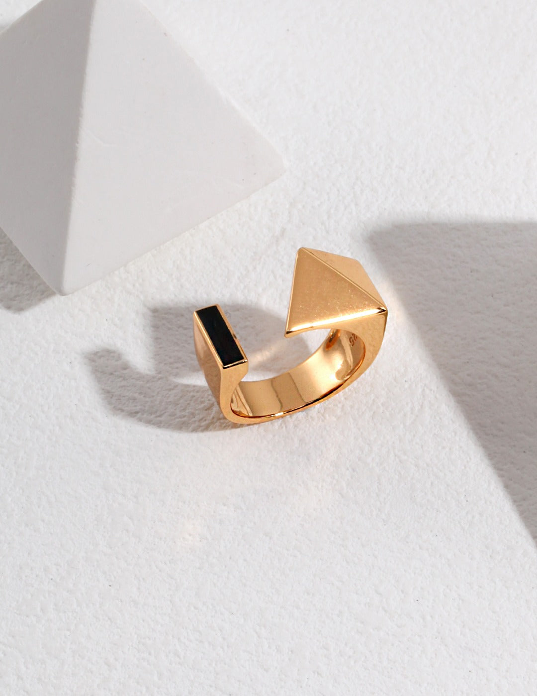 S925 Sterling Silver Smooth Enamel Drop Ring
