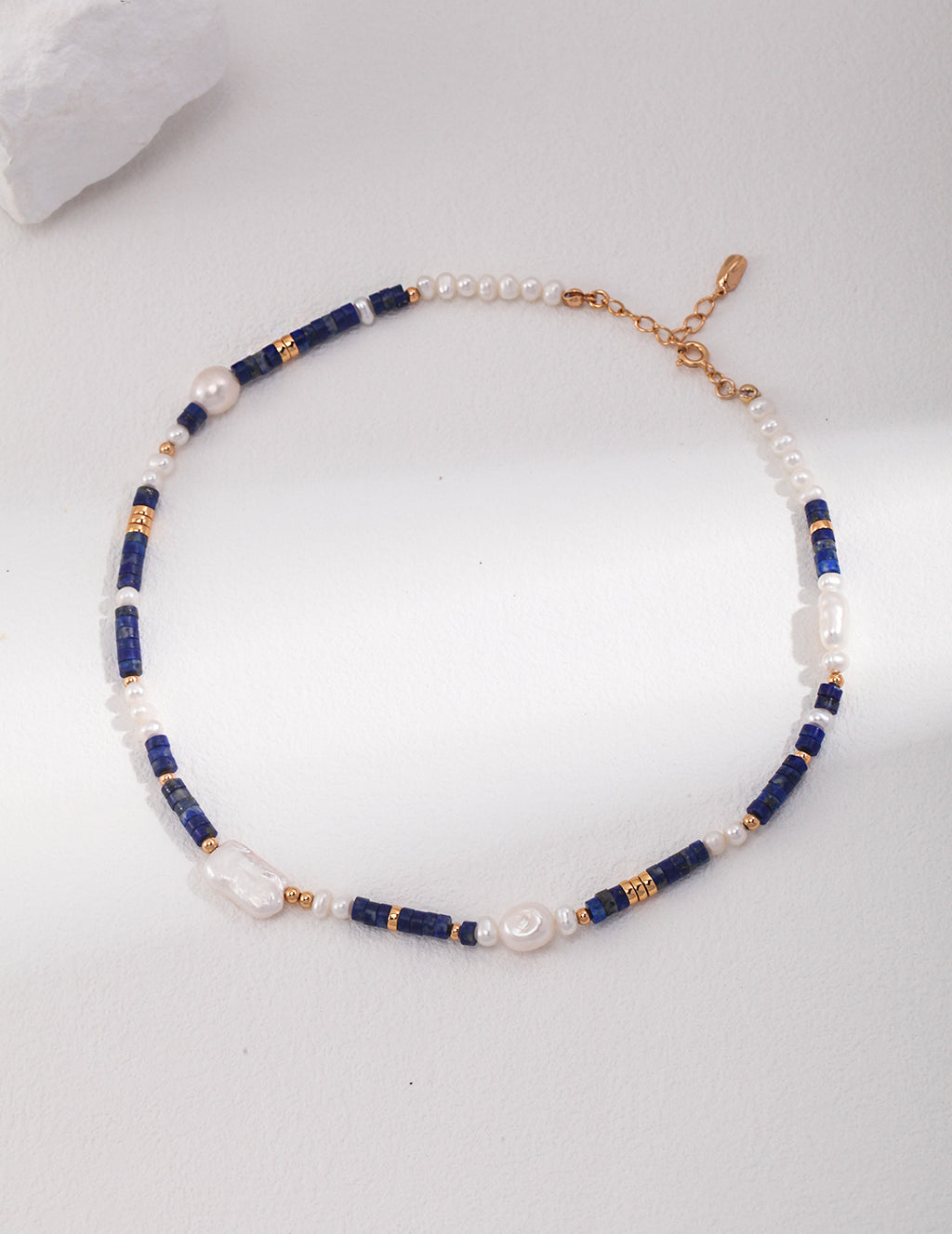 Natural Pearl & Lapis Lazuli Necklace