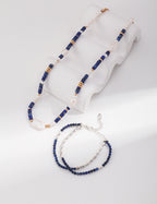 Natural Pearl & Lapis Lazuli Necklace