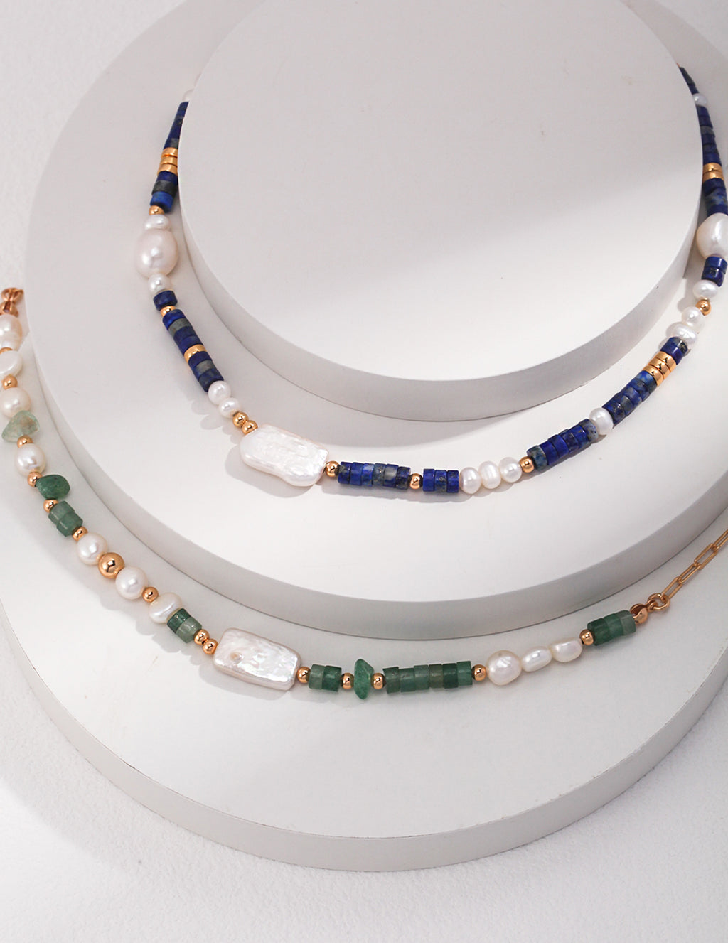 Natural Pearl & Lapis Lazuli Necklace