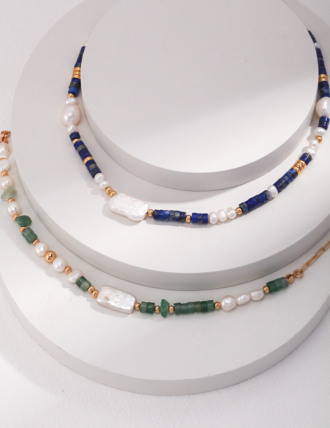 Natural Pearl & Lapis Lazuli Necklace