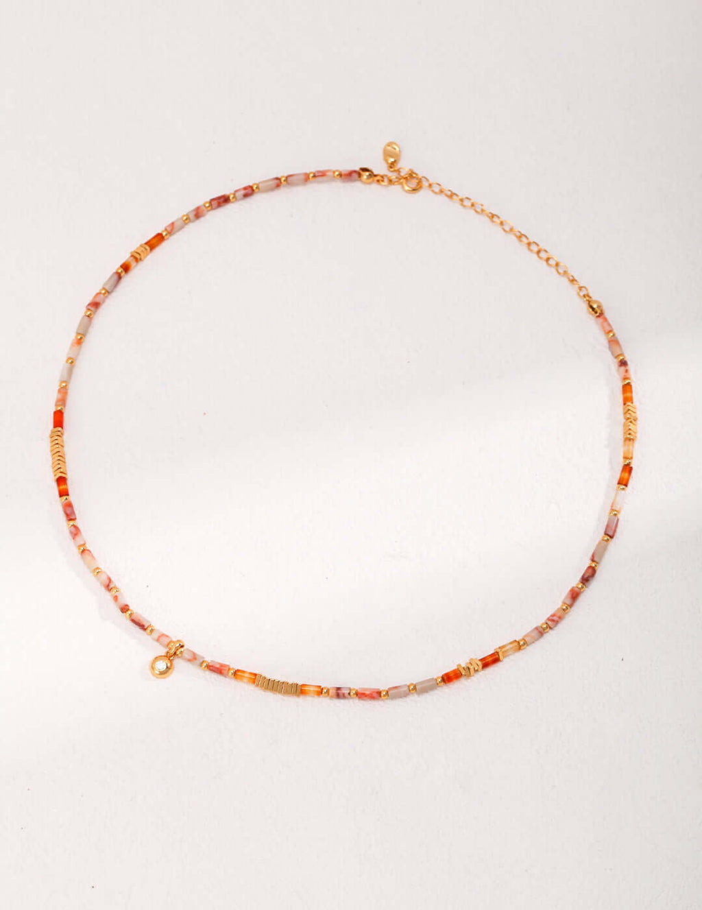 Maple Leaf Red Agate S925 Silver Necklace