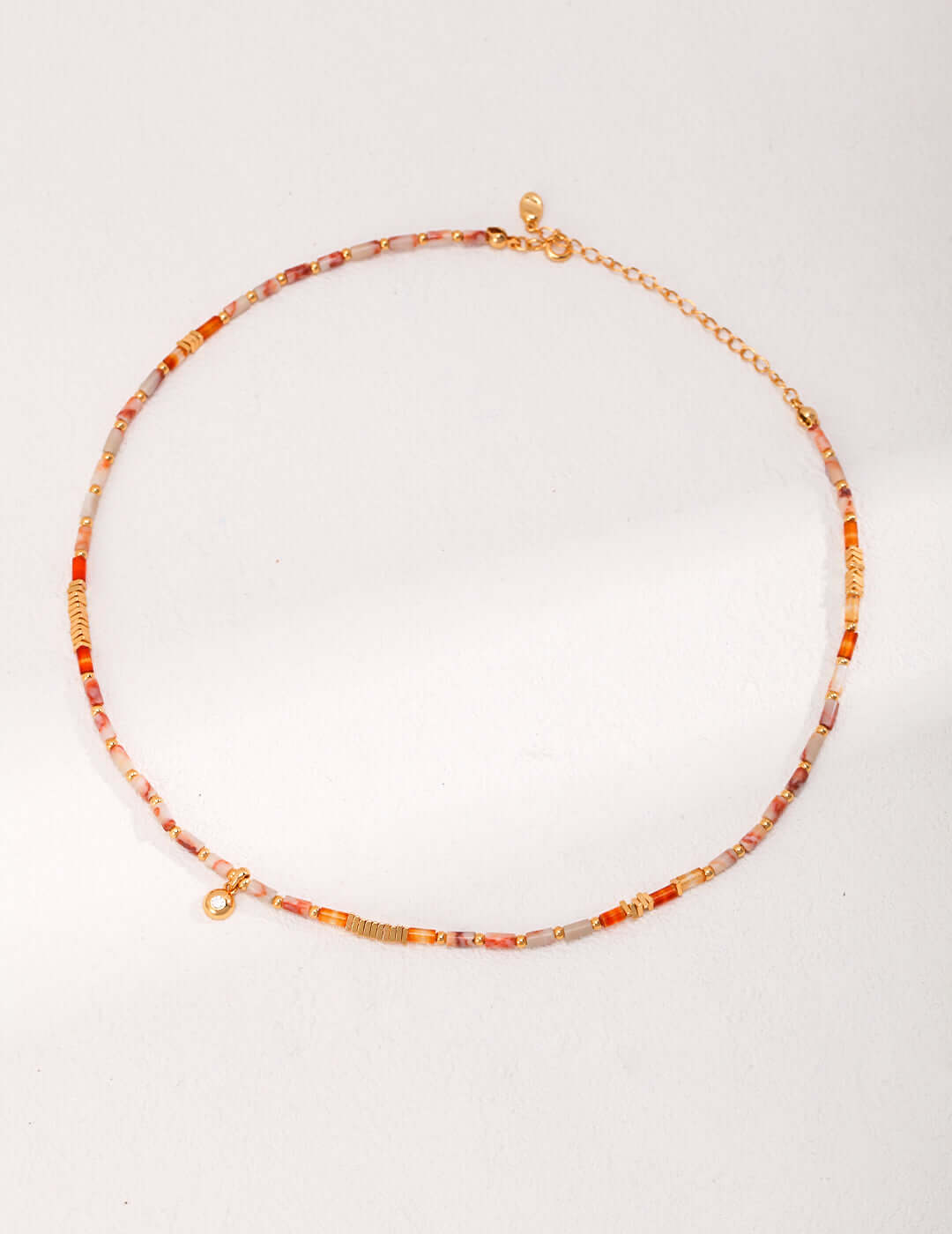 Maple Leaf Red Agate S925 Silver Necklace