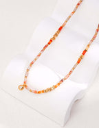 Maple Leaf Red Agate S925 Silver Necklace