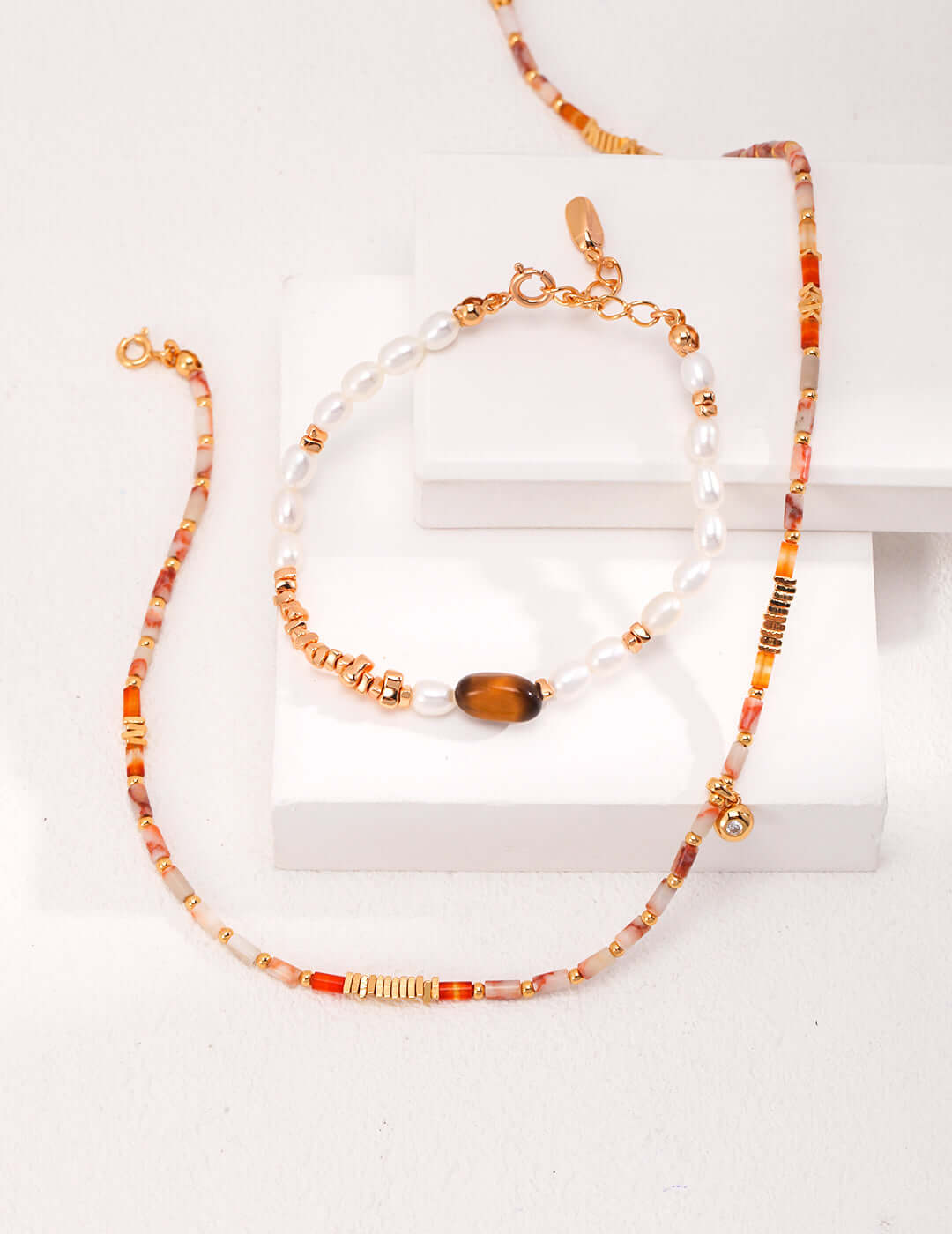 Maple Leaf Red Agate S925 Silver Necklace