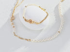 Vintage Rose Natural Pearl Set (Necklace & Bracelet)