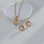 Luminous shell cabochon capturing and reflecting light with beautiful iridescent glow.
