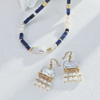 Natural Pearl & Lapis Lazuli Necklace