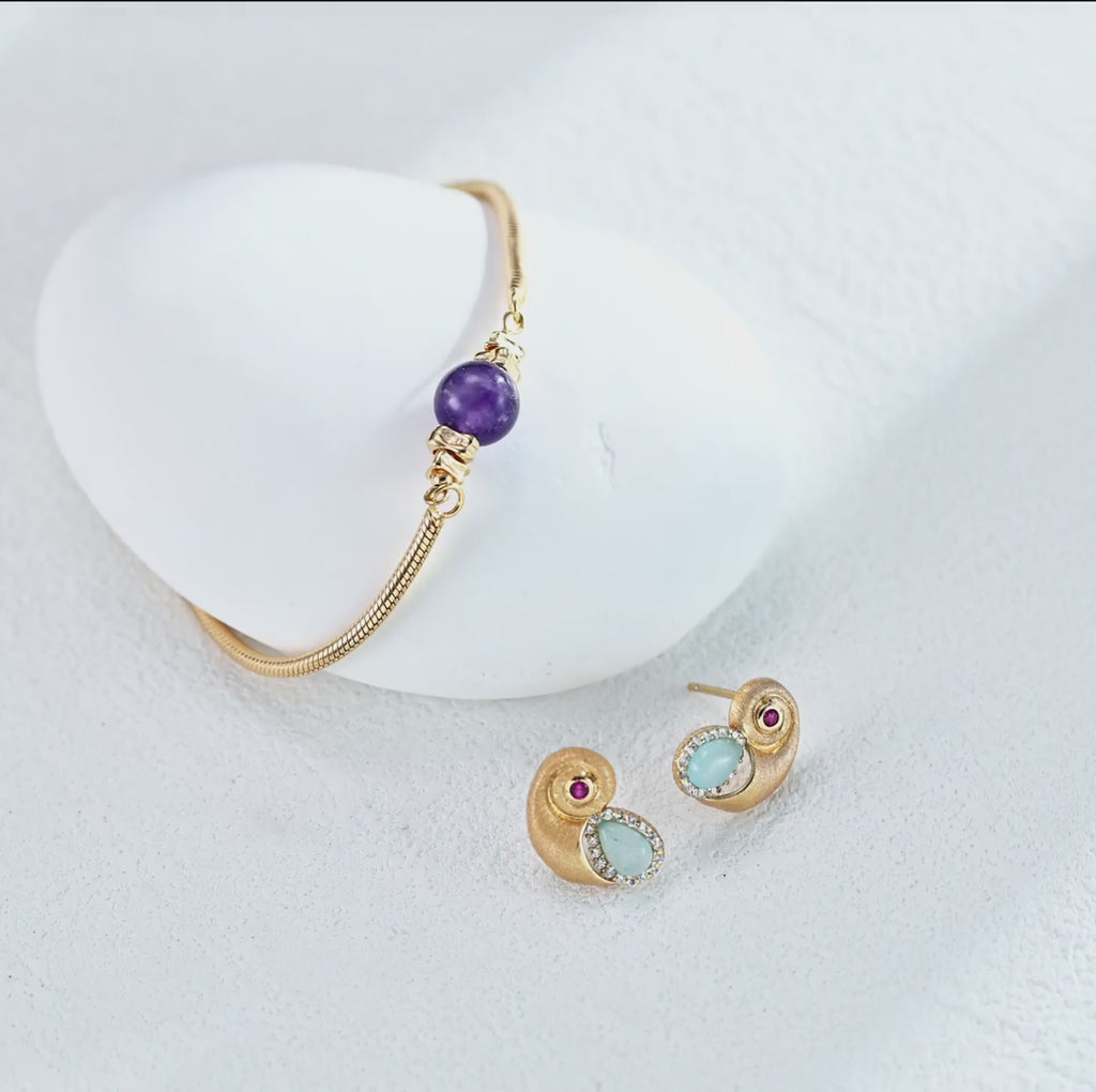 The bracelet being worn during a moment of calm or meditation.