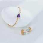 The bracelet being worn during a moment of calm or meditation.
