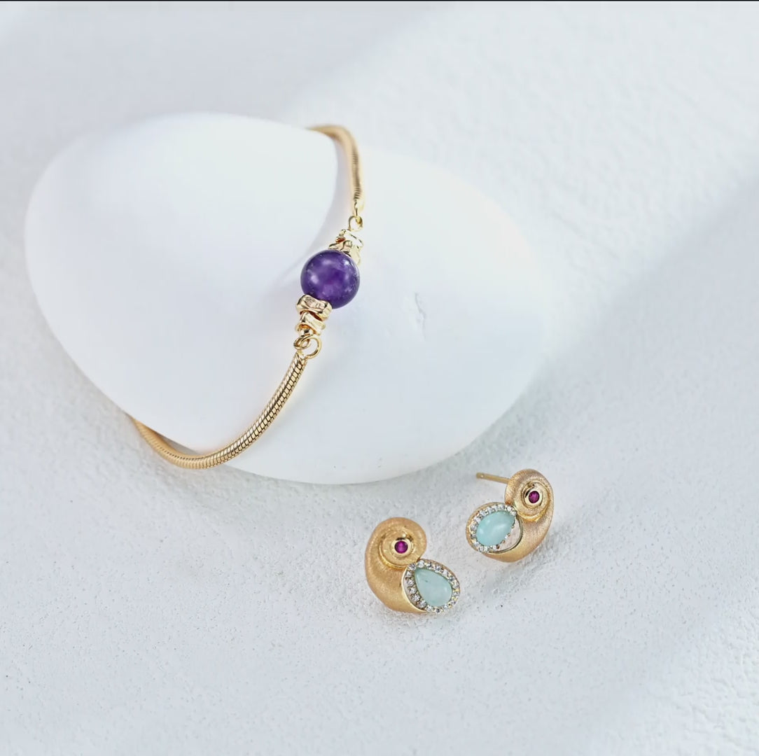 The bracelet being worn during a moment of calm or meditation.