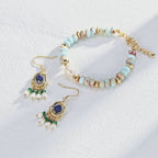 Natural Pearl & Shoushan Stone Necklace