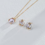 Minimalist Natural Pearl Pendant S925 Sterling Silver Necklace